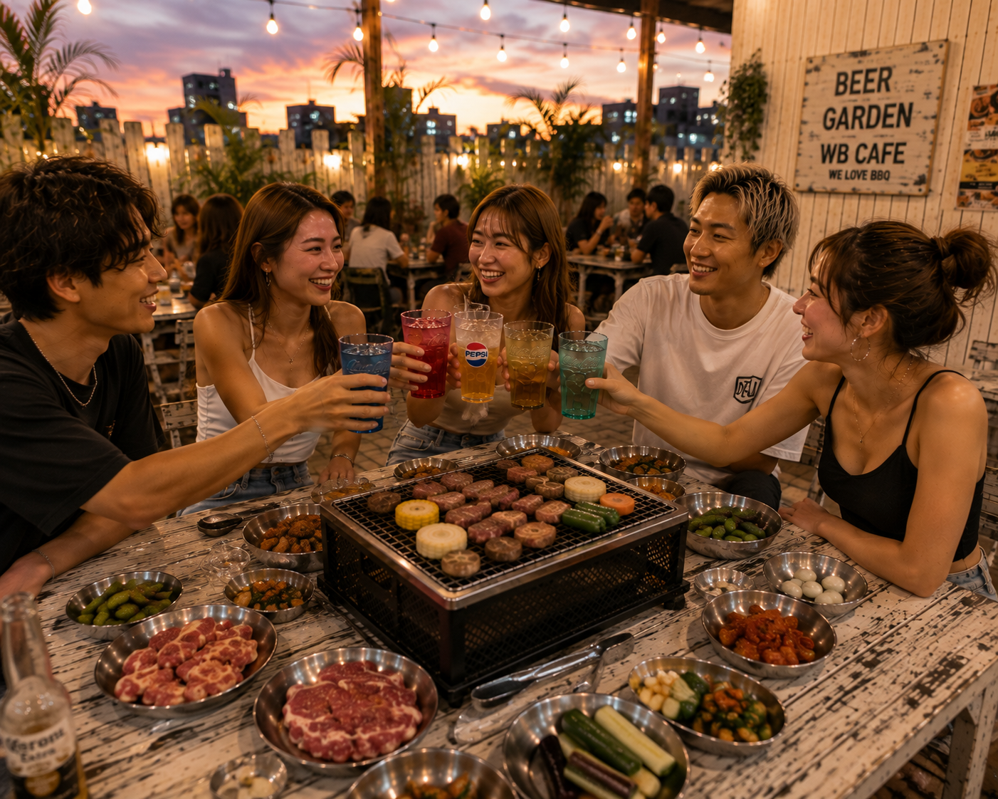 日暮里駅前で味わう！手ぶらBBQテラスパーティー